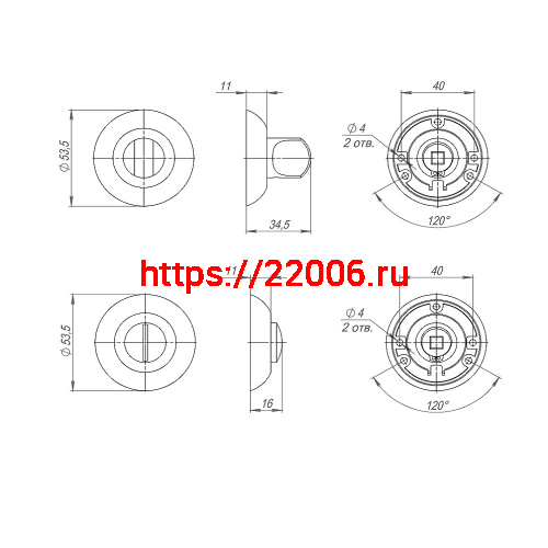 Ручка Punto (Пунто) поворотная BK6.R.TL54 (BK6 TL) SN/CP-3 матовый никель/хром фото 3 Ручка Punto (Пунто) поворотная BK6.R.TL54 (BK6 TL) SN/CP-3 матовый никель/хром фото 3