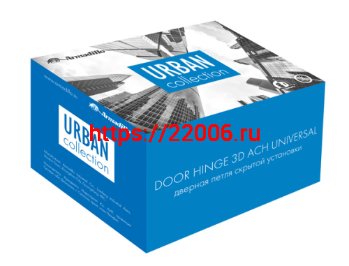 Петля Armadillo (Армадилло) скрытой установки U3D2000.TG BL черный фото 3