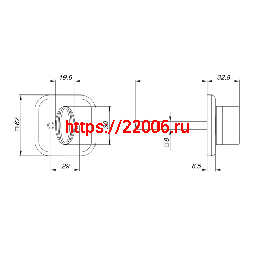 Ручка Fuaro (Фуаро) поворотная BKW8x75.K.TRD62 CP-8 хром ПЛАСТИК фото 2 Ручка Fuaro (Фуаро) поворотная BKW8x75.K.TRD62 CP-8 хром ПЛАСТИК фото 2