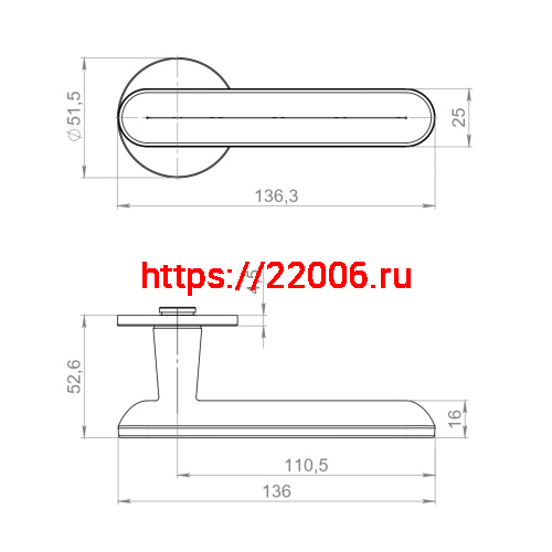 Ручка Armadillo (Армадилло) раздельная R.YM.FRAPPE BL-26 черный фото 3 Ручка Armadillo (Армадилло) раздельная R.YM.FRAPPE BL-26 черный фото 3