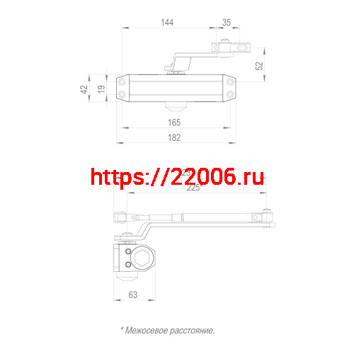 Доводчик Fuaro (Фуаро) дверной DC20-4 (DC-204) BR до 85 кг (коричневый) фото 3 Доводчик Fuaro (Фуаро) дверной DC20-4 (DC-204) BR до 85 кг (коричневый) фото 3
