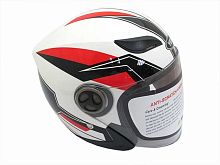 Мотошлем YM-619 Graphics красно-белый (S)