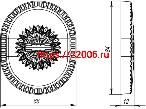 Накладка Armadillo (Армадилло) на сувальдный замок ESC.S-auto.CL/OV (PS-DEC CL) BB-17 коричневая бронза фото 3
