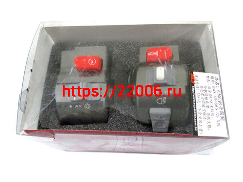 Переключатели руля NCY BWS125 с проводами (цветные) Переключатели руля NCY BWS125 с проводами (цветные)