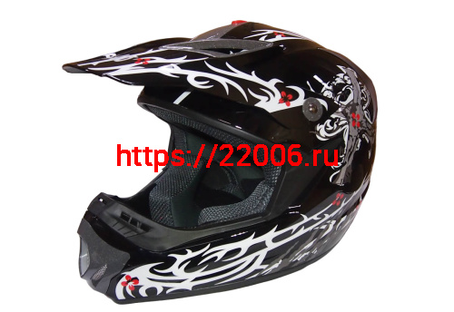 Шлем кроссовый "Safelead" HF-117 NEW черный (B04) размер L