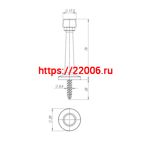 Упор Fuaro (Фуаро) дверной настенный STOPPER/15 (DS-15) CP-8 хром фото 3 Упор Fuaro (Фуаро) дверной настенный STOPPER/15 (DS-15) CP-8 хром фото 3
