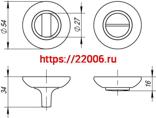 Ручка Fuaro (Фуаро) поворотная BK6 RM CF-17 кофе фото 3 Ручка Fuaro (Фуаро) поворотная BK6 RM CF-17 кофе фото 3
