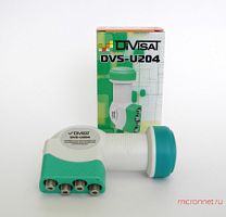 DVS-104 DIVISAT Конвертор 4 вых. круговой поляризация 0.1 d 