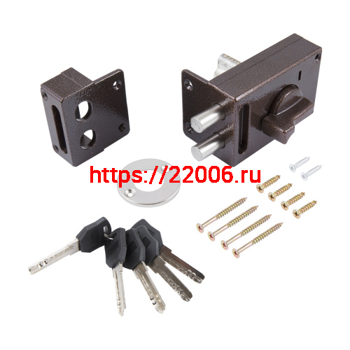 Замок Omega (Омега) накладной цилиндровый ЗН1-М1 КМЗ медь, 5 кл. фото 4