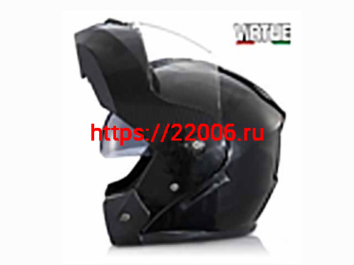 Мотошлем VIRTUE MD-903 трансформер с визором черный карбон (L)