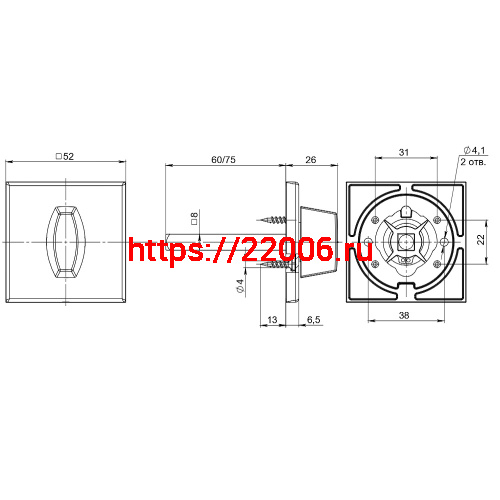 Ручка Fuaro (Фуаро) поворотная BKW8x75.K.RL52 (BKW8x75 RL) ABG-6 зелёная бронза Ручка Fuaro (Фуаро) поворотная BKW8x75.K.RL52 (BKW8x75 RL) ABG-6 зелёная бронза