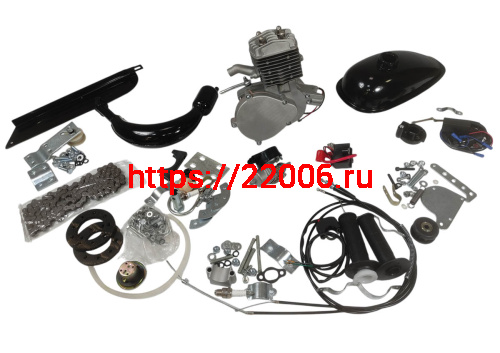 Двигатель веломотор SUPER 80-3 (КОМПЛЕКТ для установки) Двигатель веломотор SUPER 80-3 (КОМПЛЕКТ для установки)