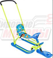Снегокат "Twiny" с руч. (TW2/П32 )(h сиденья 260мм, дл.990мм)Лимонный/Синий