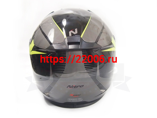 Шлем интеграл NITRO N2300 RIFT DVS (Black/Gun/Safety Yellow), размер M (6 шт в кор.) фото 4 Шлем интеграл NITRO N2300 RIFT DVS (Black/Gun/Safety Yellow), размер M (6 шт в кор.) фото 4