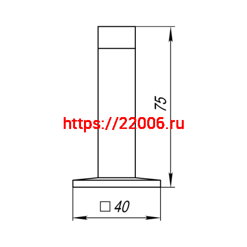 Упор Punto (Пунто) дверной настенный DFIX/W75 (DS PW-75) CF-17 кофе фото 3