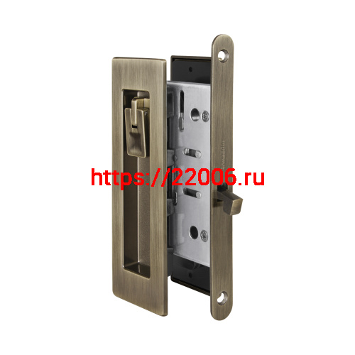 Защелка Armadillo (Армадилло) с ручками для раздвижных дверей SH.URB153.KIT011-BK (SH011 URB) АВ-7 бронза