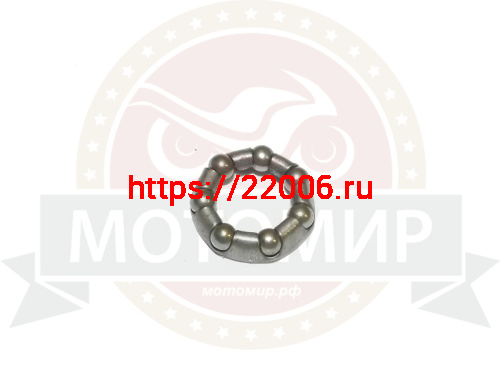 Подшипник вело оси педали, 7 шариков, 5/32" (3.96мм), D-18.6мм (нового образца) JK 6516 Подшипник вело оси педали, 7 шариков, 5/32" (3.96мм), D-18.6мм (нового образца) JK 6516