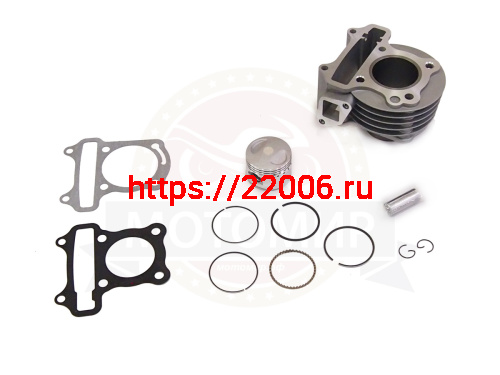 Цилиндр в сборе с поршнем 4-х такт. скутер (63см3) 44,00 мм (цилиндр+поршень+палец+кольца) ВАНЧАНГ