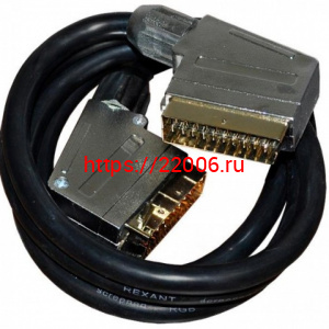 шнур шт.SCART- шт.SCART Rexant 1,5m (МЕТАЛЛ) шнур шт.SCART- шт.SCART Rexant 1,5m (МЕТАЛЛ)