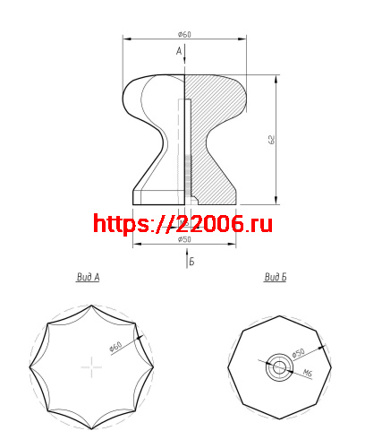 Ручка-кнопка veles (ВЕЛЕС) фигурная Карел. береза фото 2