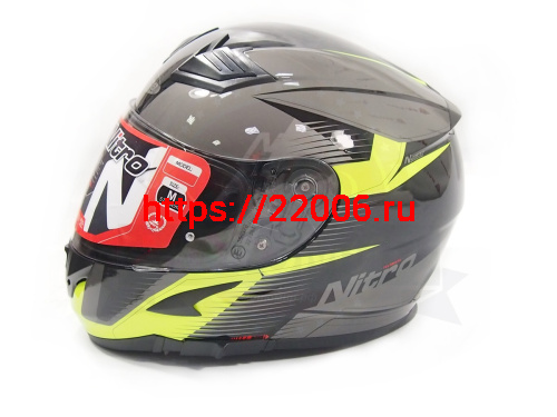 Шлем интеграл NITRO N2300 RIFT DVS (Black/Gun/Safety Yellow), размер M (6 шт в кор.) фото 3 Шлем интеграл NITRO N2300 RIFT DVS (Black/Gun/Safety Yellow), размер M (6 шт в кор.) фото 3