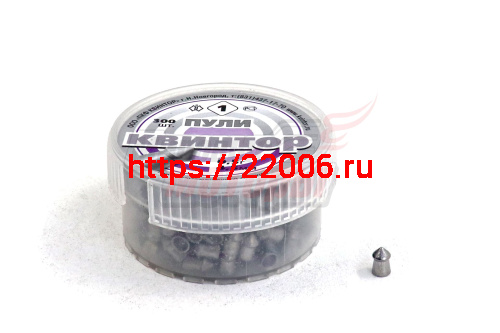 Пуля пневматическая 4,5 мм Квинтор (300 шт) острая головка Пуля пневматическая 4,5 мм Квинтор (300 шт) острая головка