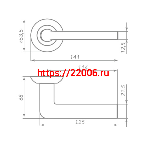 Ручка Punto (Пунто) раздельная R.TL54.NEXT 140mm SN/CP-3 матовый никель/хром фото 2 Ручка Punto (Пунто) раздельная R.TL54.NEXT 140mm SN/CP-3 матовый никель/хром фото 2