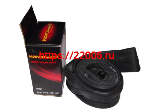 Велокамера 26" х 1.95/2.125 (26х1.75-1.95), бутиловая (фирм. качество), цвет.короб., а/вентиль WANDA Велокамера 26" х 1.95/2.125 (26х1.75-1.95), бутиловая (фирм. качество), цвет.короб., а/вентиль WANDA