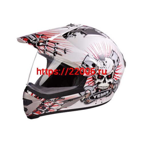 Мотошлем YM-911 белый (ХL) Мотошлем YM-911 белый (ХL)