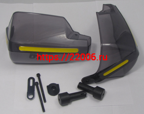 Защита рук № 10 пластик, крепеж универсальный, СО СВЕТООТРАЖАЮЩЕЙ ПОЛОСКОЙ прямоугольные для АЛЬФЫ Защита рук № 10 пластик, крепеж универсальный, СО СВЕТООТРАЖАЮЩЕЙ ПОЛОСКОЙ прямоугольные для АЛЬФЫ