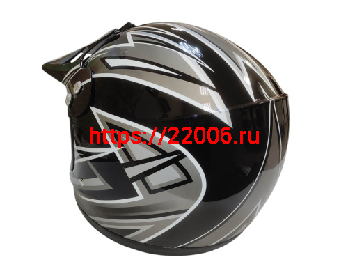 Шлем кроссовый KIRIN QL-112D, черный, синий, красный, размер S фото 3