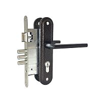 Замок Absolyute (Абсолют) врезной цилиндровый с защёлкой в комплекте с ручкой ЗВ4-3/09Р (медь), 4 кл.