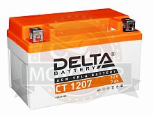 Аккумулятор 12В  7 А/ч, кислотный AGM  (Delta CT 1207)(150x86x94) прямая полярность(НАБОР)