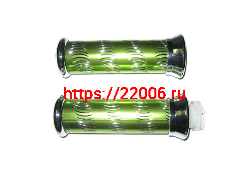 Ручки руля декоративные зеленые(ручка газа + левая) Ручки руля декоративные зеленые(ручка газа + левая)