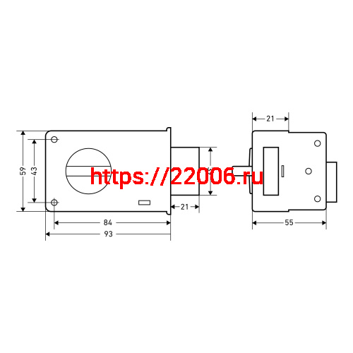 Замок Omega (Омега) накладной цилиндровый ЗН1-1 ЗАЗ медь фото 4