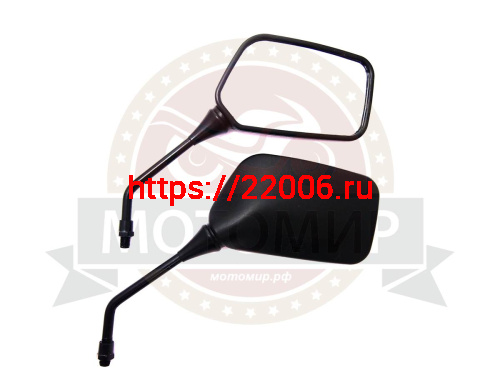 Зеркала (043) d10 пласт. (плоские прямоуголные)  (кол-во в упак. 50 пар.)