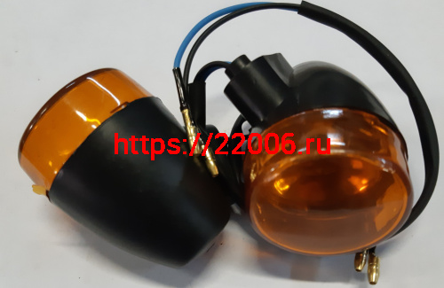 Указатель поворота №36 оранжевое стекло, капля, черный, без стойка, маленькие (2 шт. в ком.) Указатель поворота №36 оранжевое стекло, капля, черный, без стойка, маленькие (2 шт. в ком.)