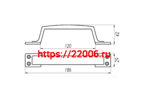 Ручка-скоба Zenit (Зенит) РС100.01 (белый) фото 2