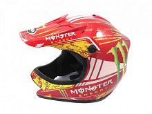 Мотошлем YM-210 KIDS Monster красный (M)