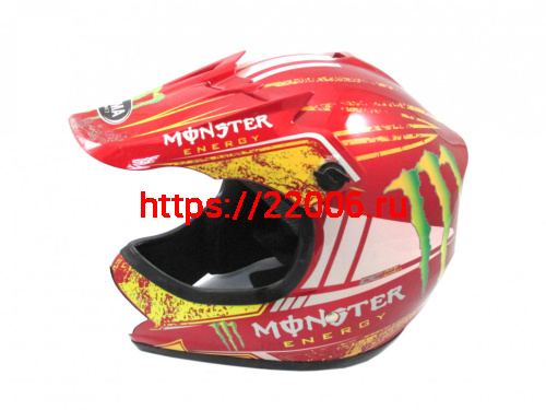 Мотошлем YM-210 KIDS Monster красный (L)