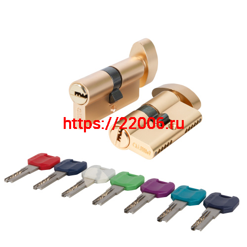 Цилиндровый Punto (Пунто) механизм MaxPro7002Knob70mm(30+10+30) SSG сатин.золото 7key с вертушкой Цилиндровый Punto (Пунто) механизм MaxPro7002Knob70mm(30+10+30) SSG сатин.золото 7key с вертушкой