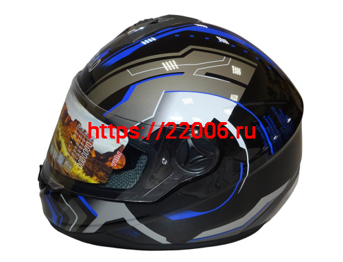 Шлем интеграл "Safelead" HF-122 черный Q162, размер L фото 4