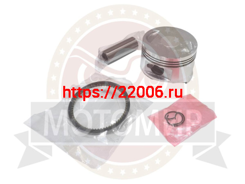 Поршень 57,40 мм 4 такт.скутер 157QMJ (GY6) (кольца, палец d15мм, стопор. кольца) (НАБОР)