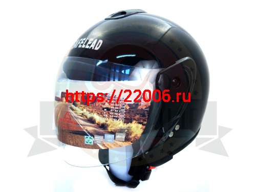 Шлем открытый "Safelead" HF-217"колобки" deep синий, красный черный, размер M