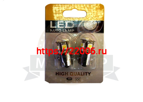 Лампа светодиодная (LED) 12V T15 (ВА15S) 5SMD G18 1156 1-конт, белая Лампа светодиодная (LED) 12V T15 (ВА15S) 5SMD G18 1156 1-конт, белая
