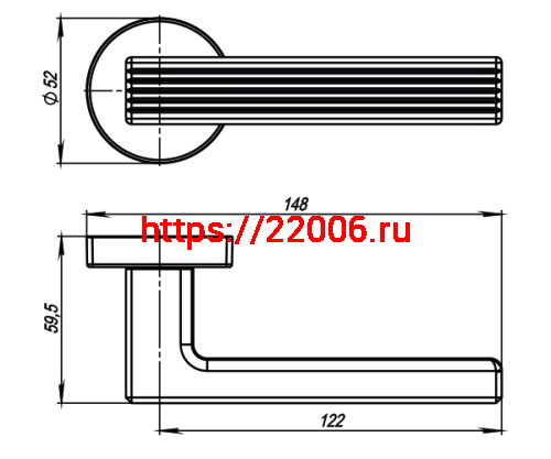 Ручка Armadillo (Армадилло) раздельная R.URB52.LINE (LINE URB6) BL-26 черный фото 4 Ручка Armadillo (Армадилло) раздельная R.URB52.LINE (LINE URB6) BL-26 черный фото 4