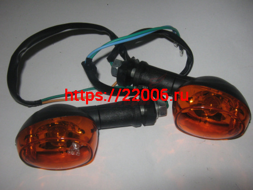 Боковой фонарь задний с оранжевым стеклом Racer Lupus, WM Mantis, YB50QT-9 (пара)