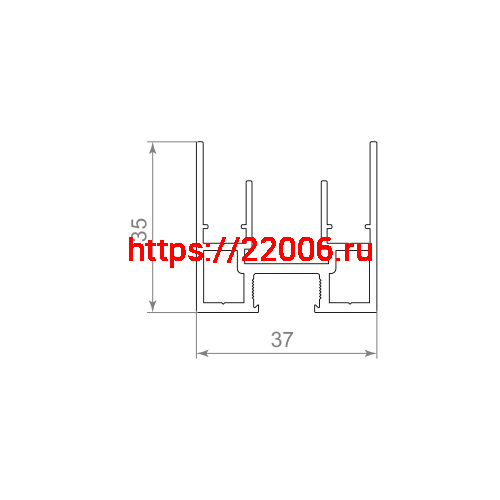 Горизонтальный Armadillo (Армадилло) профиль SWD/SLD.Scope 37/35/3200 profile BL (3,2 м) фото 2