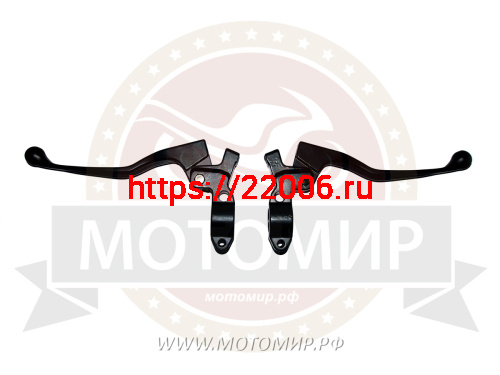 Рычаги тормоза/сцепления Урал с кронштейном, металич., пара Рычаги тормоза/сцепления Урал с кронштейном, металич., пара