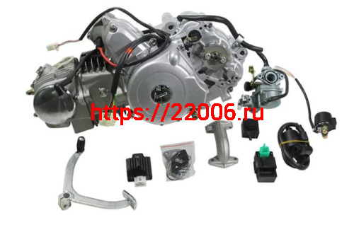 Двигатель 125см3 152FMI полуавтомат. сцепление, (пер:1 вп + 1 наз),(карб,CDI,кат.заж,алюм.цил) 49.9